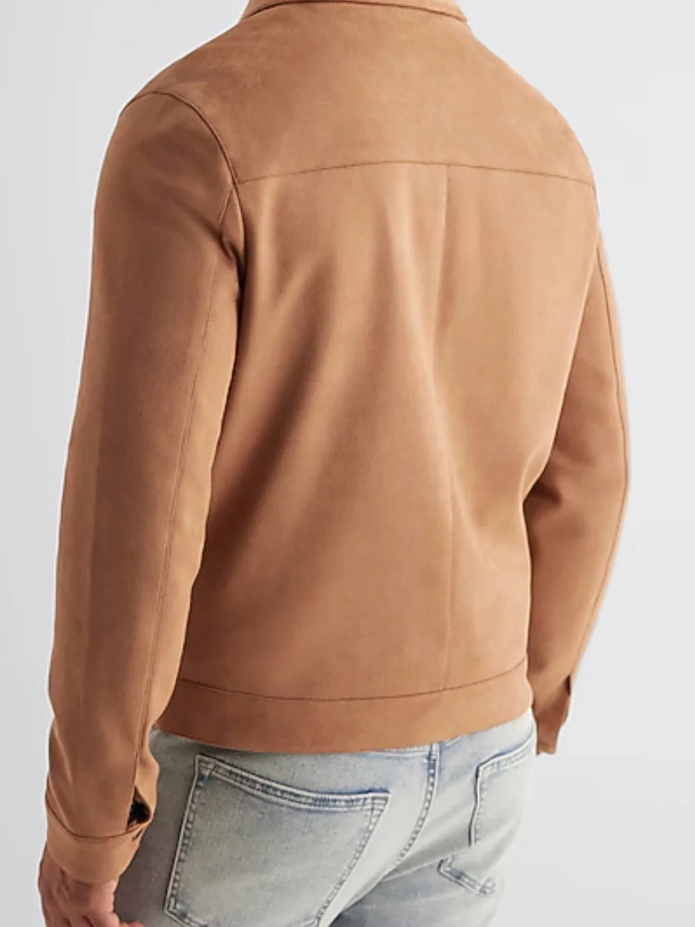 NWT Men’s EXPRESS Faux Suade Trucker Jacket size SMALL (36-38)
